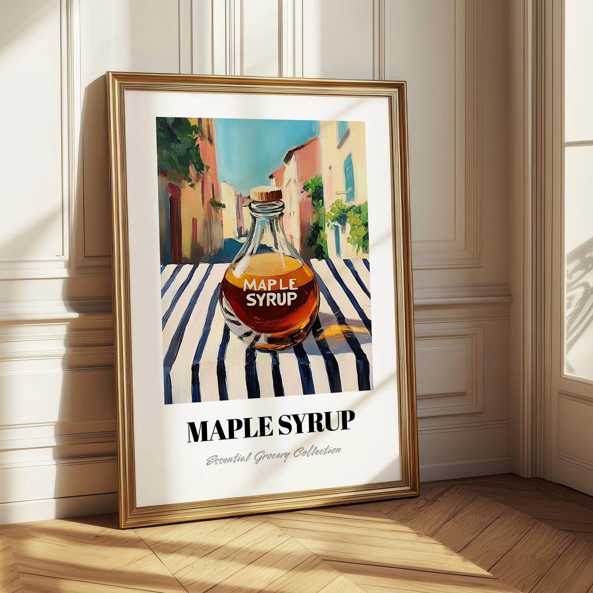 Maple Syrup – Italian Street Café Scene, Sweetener Still Life