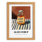 Agave Syrup – on Striped Tablecloth, Sweetener Painting, set in oak frame