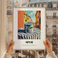 Spam – Italian Urban Café Scene, Canned Food Poster, styled in a charming Paris street view