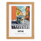 Spam – Italian Urban Café Scene, Canned Food Poster, set in oak frame