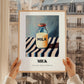 Milk – on Striped Tablecloth, Dairy Painting, styled in a charming Paris street view