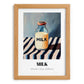 Milk – on Striped Tablecloth, Dairy Painting, set in oak frame