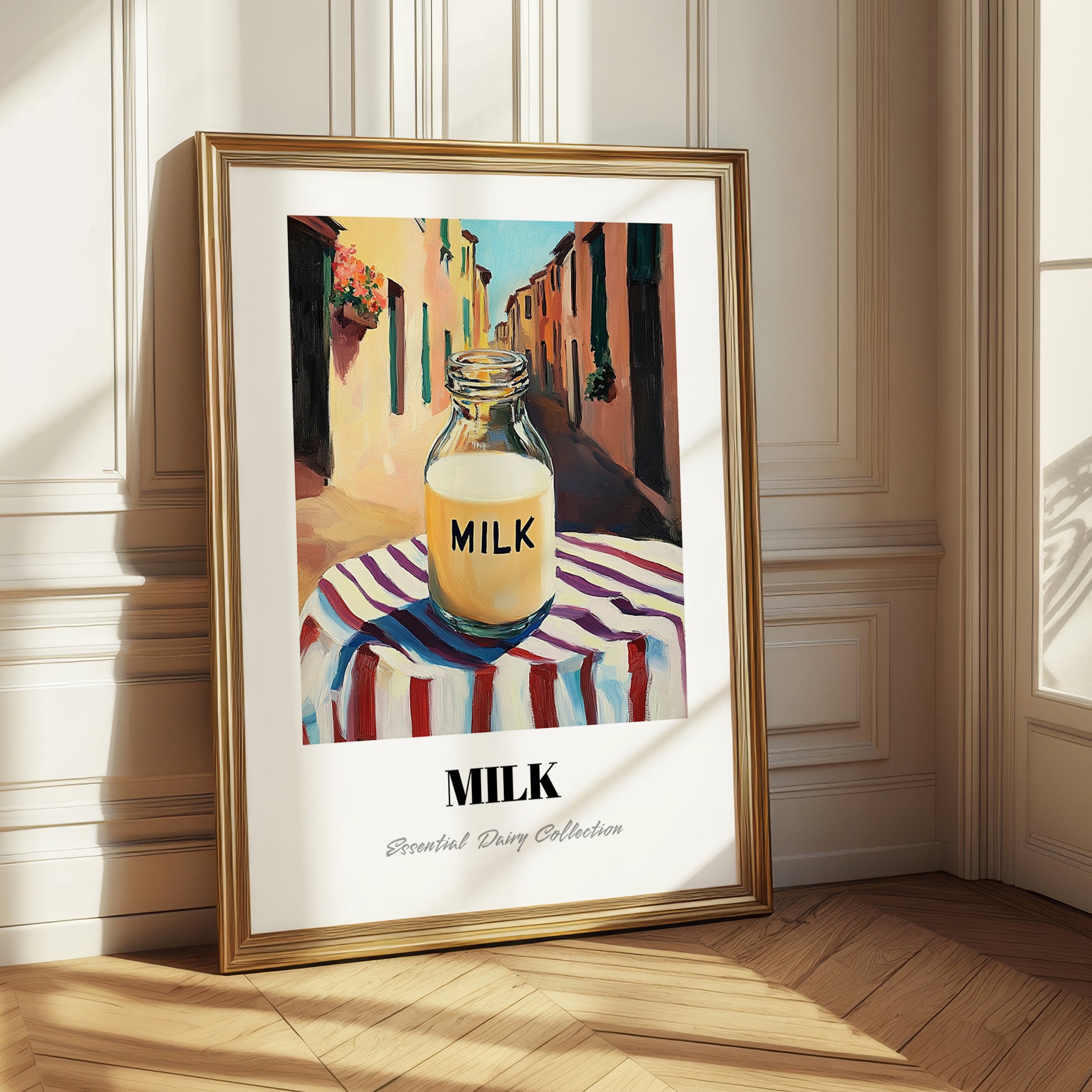 Milk – Italian Café on the Corner, Dairy Painting