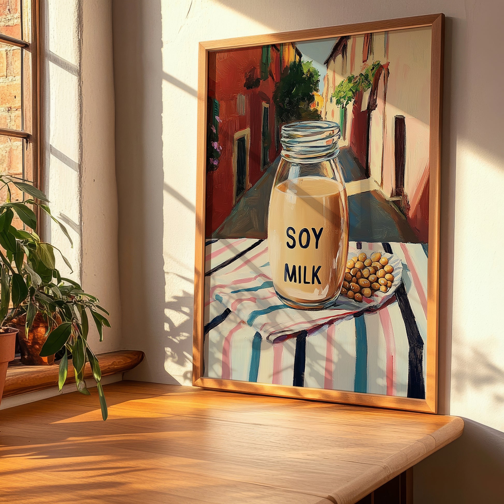 Soy Milk – Italian Café on the Corner, Dairy Print, clean layout with no caption