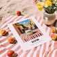 Kefir – Italian Urban Café Scene, Dairy Wall Decor, unframed on coastal sand