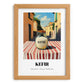 Kefir – Italian Urban Café Scene, Dairy Wall Decor, set in oak frame
