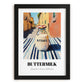 Buttermilk – Italian Street Café Scene, Dairy Still Life, in sleek black frame