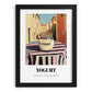 Yogurt – Italian Urban Café Scene, Dairy Still Life, in sleek black frame