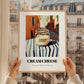 Cream – Italian Outdoor Café Scene, Cheese Wall Art, styled in a charming Paris street view