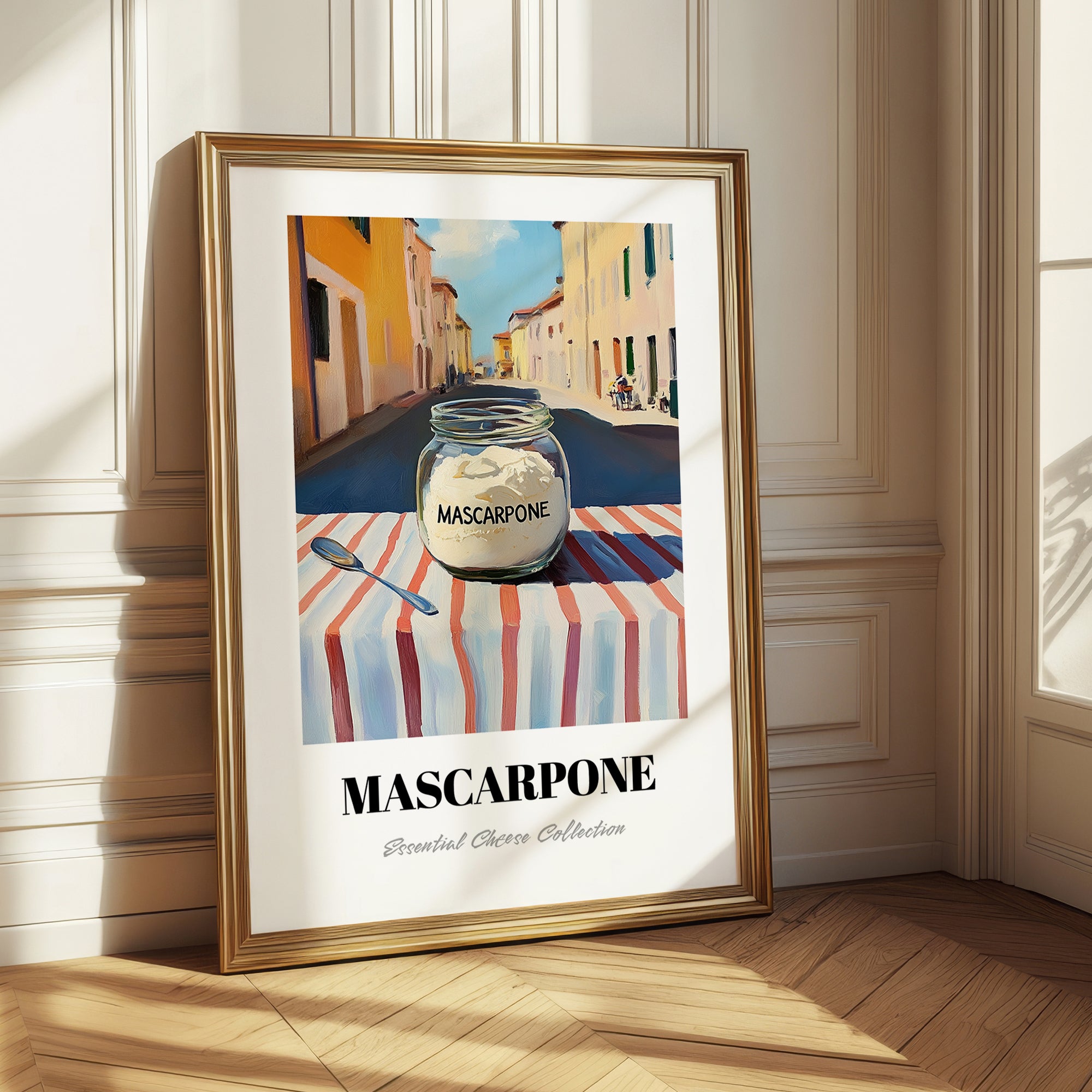Mascarpone – Italian Outdoor Café Scene, Cheese Poster