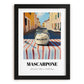 Mascarpone – Italian Outdoor Café Scene, Cheese Poster, in sleek black frame