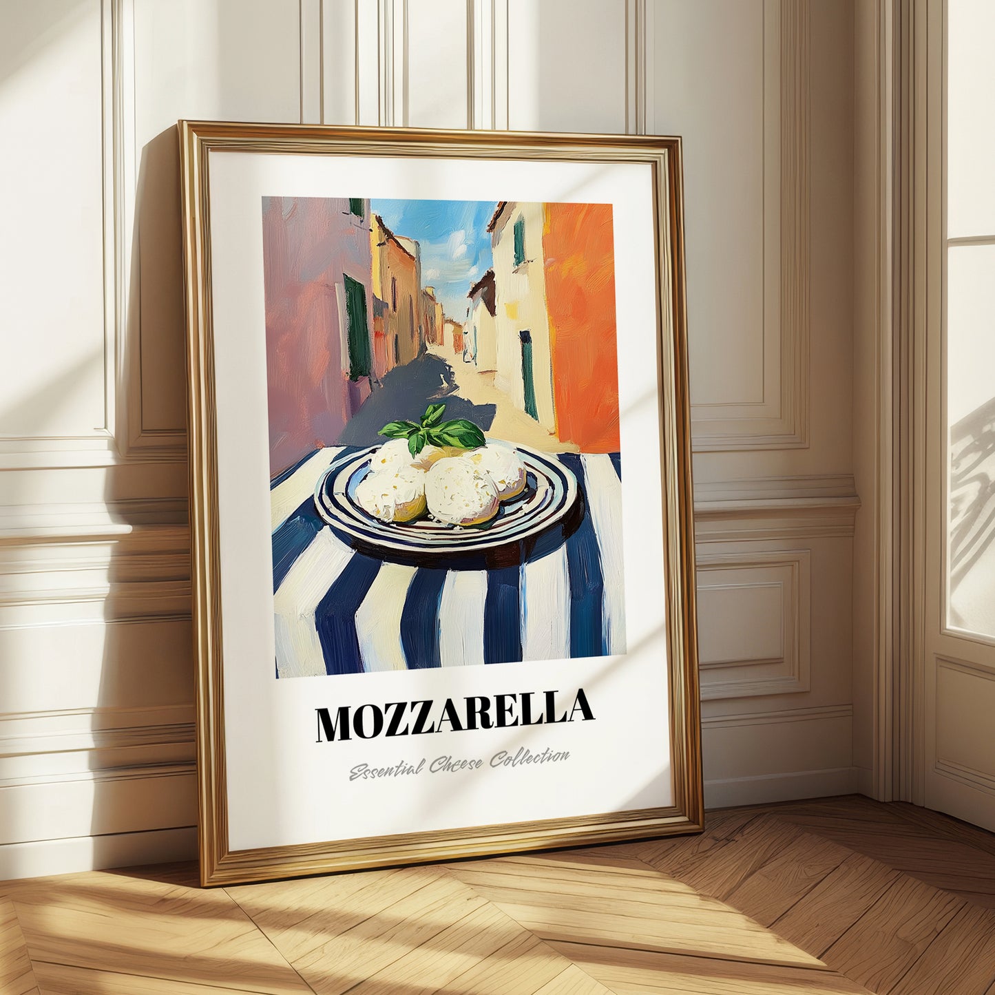 Mozzarella – Italian Urban Café Scene, Cheese Poster