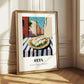 Feta – Italian Street Café Scene, Cheese Poster