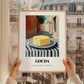 Gouda – Italian Outdoor Café Scene, Cheese Wall Painting, styled in a charming Paris street view