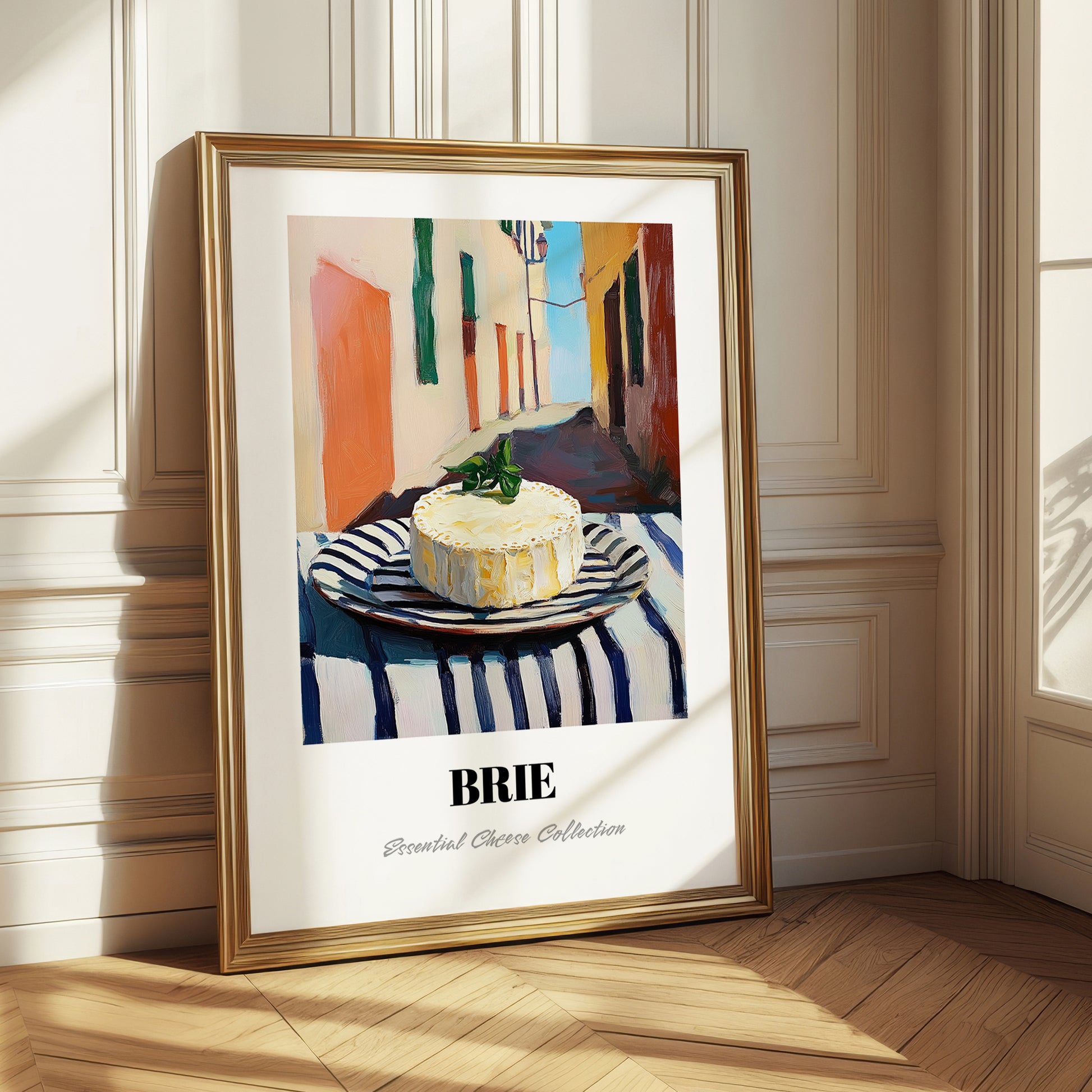 Brie – Italian Outdoor Café Scene, Cheese Poster