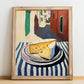 Swiss – Italian Café on the Corner, Cheese Poster, no-text version framed in wood
