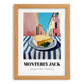 Monterey Jack – Italian Street Café Scene, Cheese Wall Decor, set in oak frame