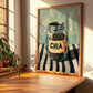 Chia Seeds – on Striped Tablecloth, Nuts Wall Decor, clean layout with no caption