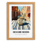Sesame Seeds – Italian Café on the Corner, Nuts Wall Art, set in oak frame