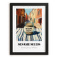 Sesame Seeds – Italian Café on the Corner, Nuts Wall Art, in sleek black frame