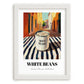 White Beans – Italian Urban Café Scene, Canned Vegetables Still Life, placed in minimal white frame