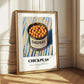 Chickpeas – on Striped Tablecloth, Canned Vegetables Wall Decor
