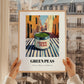 Green Peas – Italian Outdoor Café Scene, Canned Vegetables Wall Art, styled in a charming Paris street view