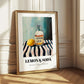 Lemon & Soda – on Striped Tablecloth, Lemonade Poster