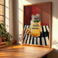 Ginger Lemonade – on Striped Tablecloth, Lemonade Wall Decor, clean layout with no caption