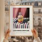 Lavender Lemonade – on Striped Tablecloth, Lemonade Print, styled in a charming Paris street view