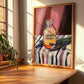 Lavender Lemonade – on Striped Tablecloth, Lemonade Print, clean layout with no caption