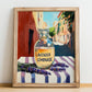 Lavender Lemonade – Italian Café on the Corner, Lemonade Art, no-text version framed in wood