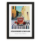 Strawberry Lemonade – Italian Street Café Scene, Lemonade Poster, in sleek black frame
