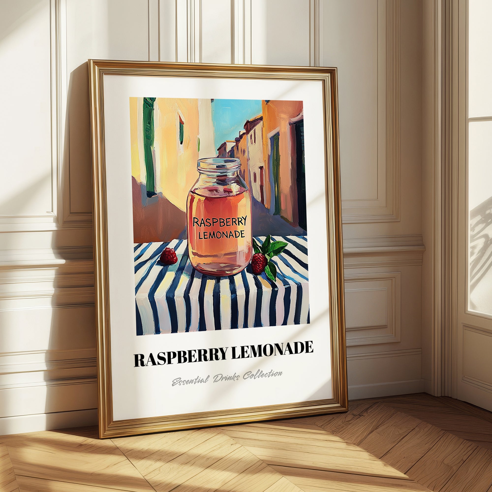 Raspberry Lemonade – Italian Outdoor Café Scene, Lemonade Wall Print