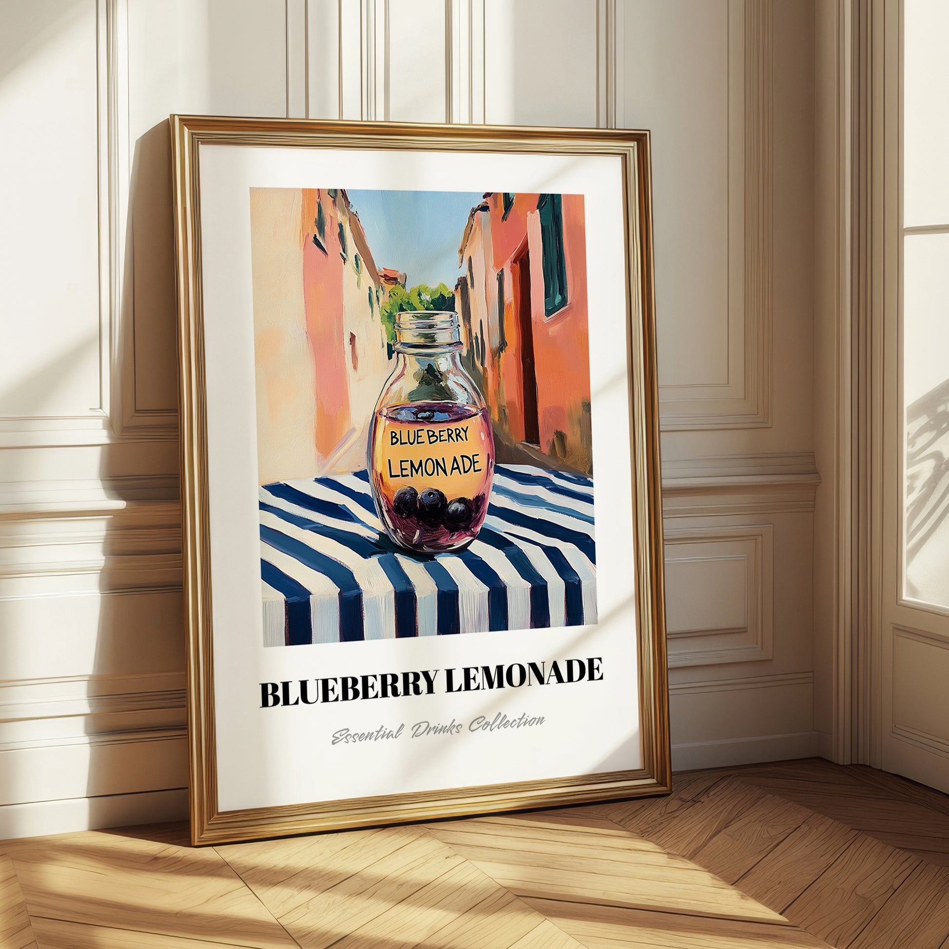 Blueberry Lemonade – Italian Outdoor Café Scene, Lemonade Wall Decor