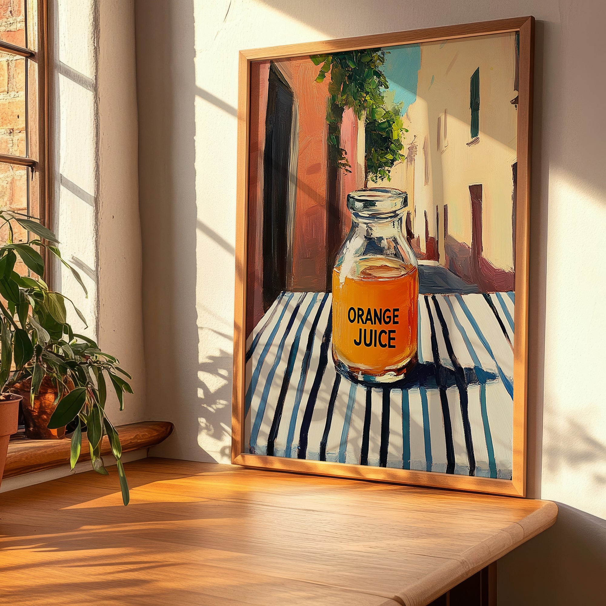Orange Juice – Italian Urban Café Scene, Lemonade Art, clean layout with no caption