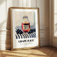 Grape Juice – on Striped Tablecloth, Lemonade Print