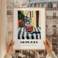 Grape Juice – Italian Café on the Corner, Lemonade Wall Illustration, styled in a charming Paris street view