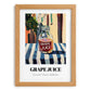 Grape Juice – Italian Café on the Corner, Lemonade Wall Illustration, set in oak frame