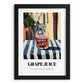 Grape Juice – Italian Café on the Corner, Lemonade Wall Illustration, in sleek black frame