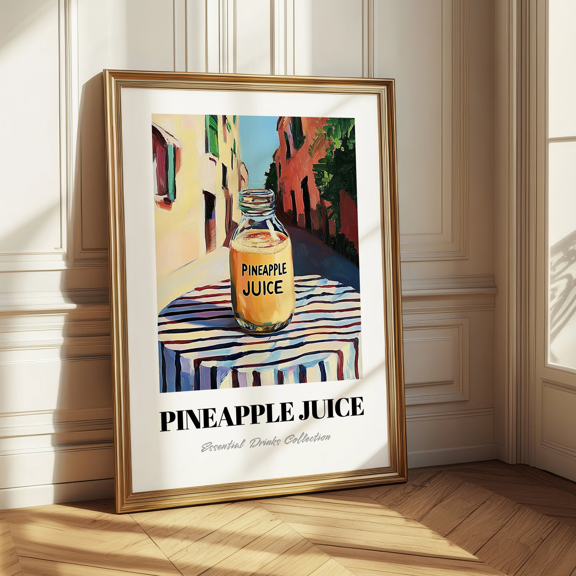 Pineapple Juice – Italian Urban Café Scene, Lemonade Poster
