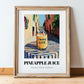 Pineapple Juice – Italian Urban Café Scene, Lemonade Poster, in wooden frame leaning on the floor