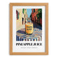 Pineapple Juice – Italian Urban Café Scene, Lemonade Poster, set in oak frame