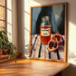 Pomegranate Juice – on Striped Tablecloth, Lemonade Art, clean layout with no caption