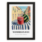 Watermelon Juice – Italian Urban Café Scene, Lemonade Wall Art, in sleek black frame