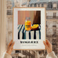 Mango Juice – on Striped Tablecloth, Lemonade Still Life, styled in a charming Paris street view