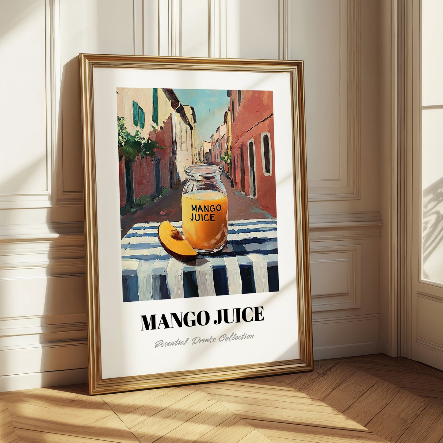 Mango Juice – Italian Street Café Scene, Lemonade Still Life