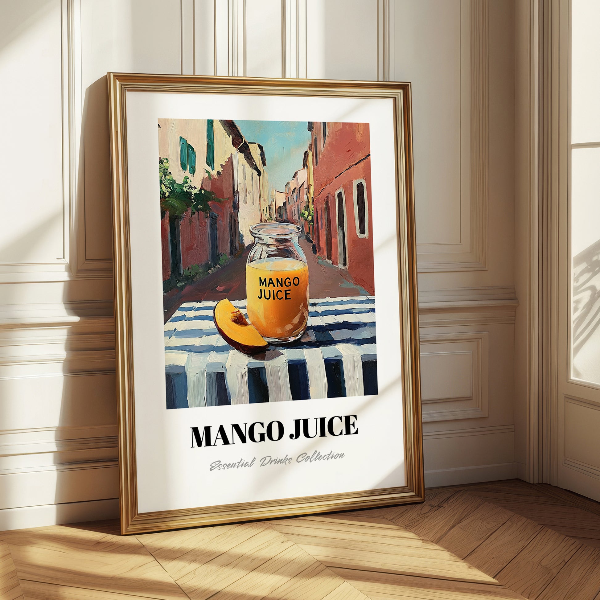 Mango Juice – Italian Street Café Scene, Lemonade Still Life
