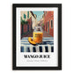 Mango Juice – Italian Street Café Scene, Lemonade Still Life, in sleek black frame