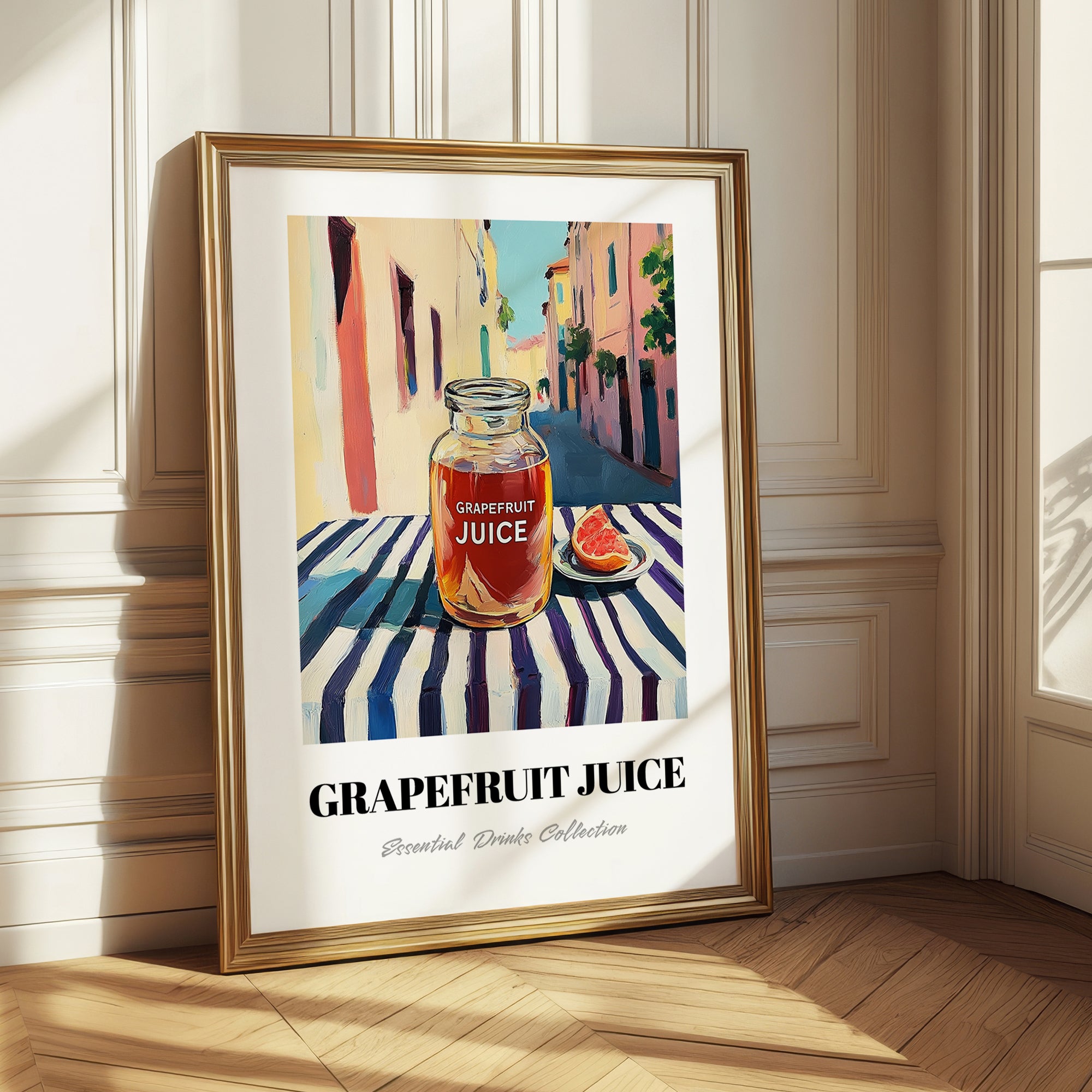 Grapefruit Juice – Italian Urban Café Scene, Lemonade Illustration